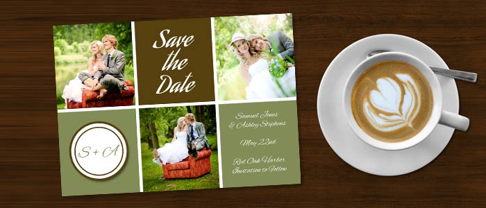 Create a custom save the date card announcing your special day with MailPix personalized cards