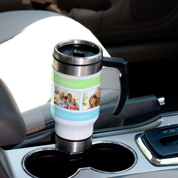 Magizak Travel Coffee Mug with Handle Custom Photo