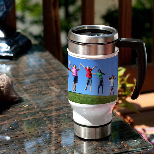 Photo Gallery Travel Mug with Handle